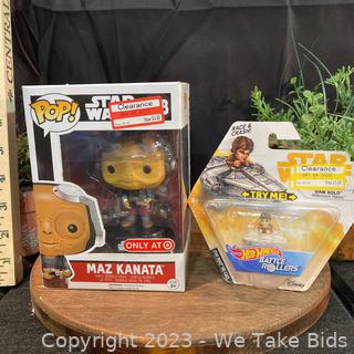 Star Wars pop max kanata and a hot wheels battle roller Auction