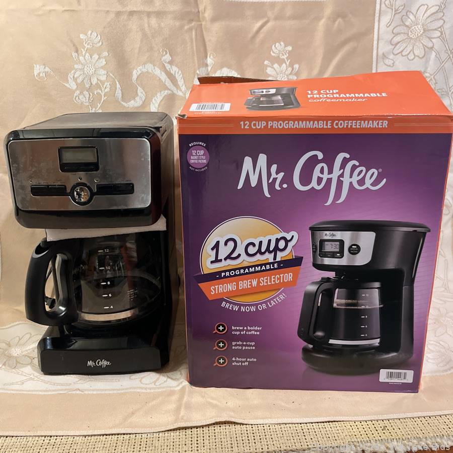 Mr. Coffee - 12-Cup Programmable Coffee Maker, Strong Brew Selector